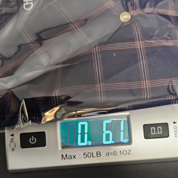 Cherokee Mens Short Sleeve Button-Up Blue Navy Plaid Shirt L - Picture 7 of 7